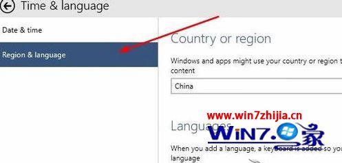 ѡRegion and language